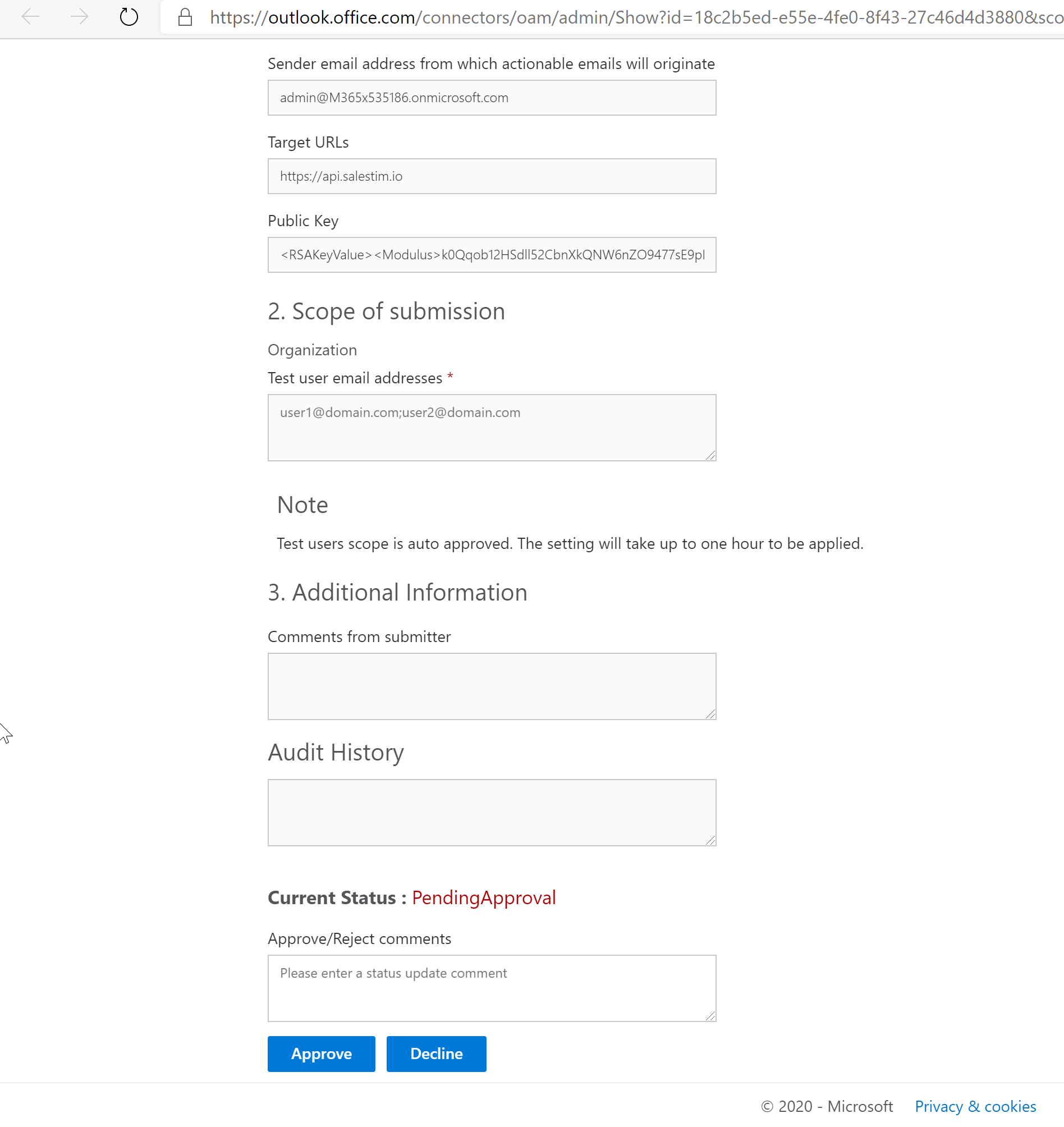 nBold Approval Actionable Message New Provider Approve