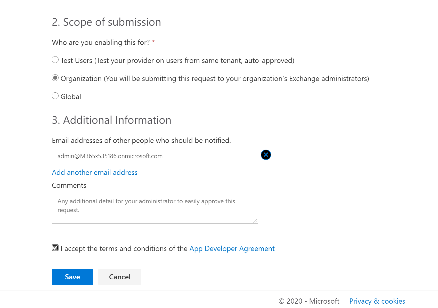 nBold Approval Actionable Message New Provider Form 2
